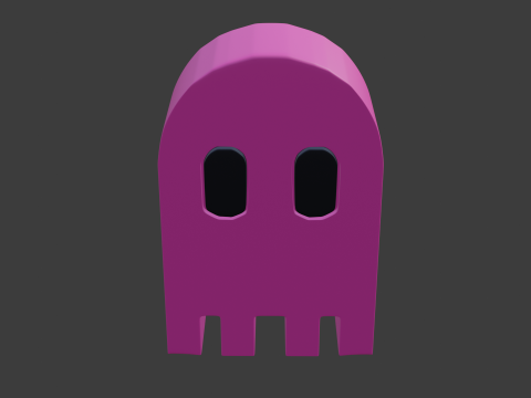 Pacman ghost 1 Modelo 3D