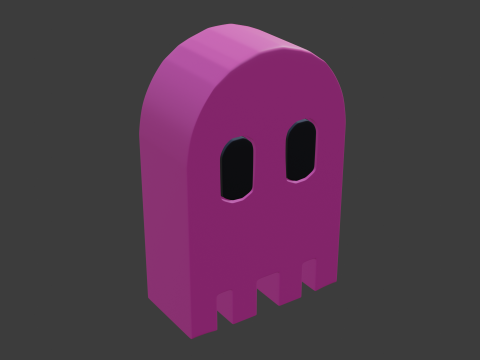 Pacman ghost 1 Modelo 3D