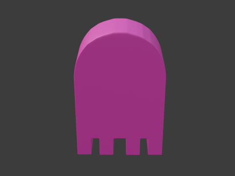 Pacman ghost 1 Modelo 3D