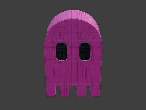 Pacman ghost 1 Modelo 3D