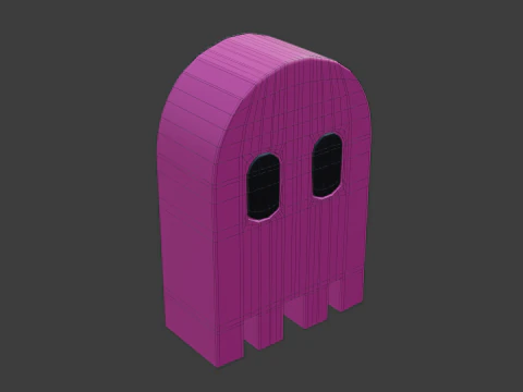 Pacman ghost 1 3D Model