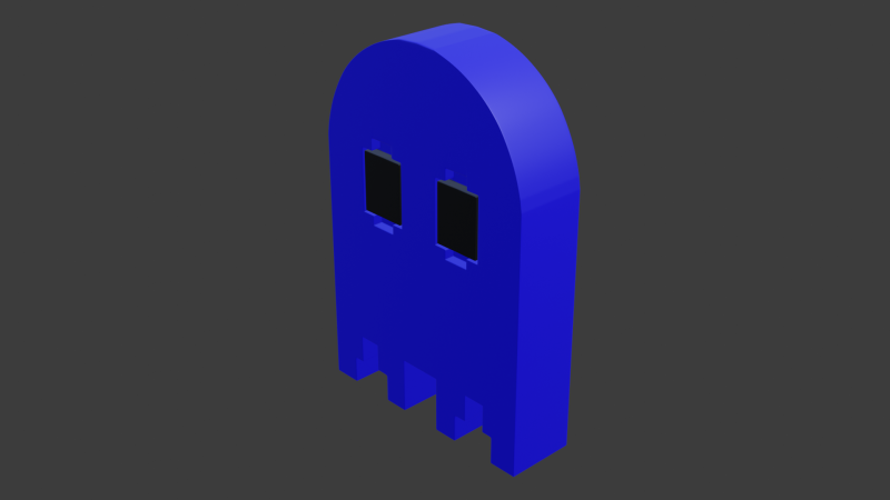 Pacman ghost 3 3D Модель .c4d .max .obj .3ds .fbx .stl .blend
