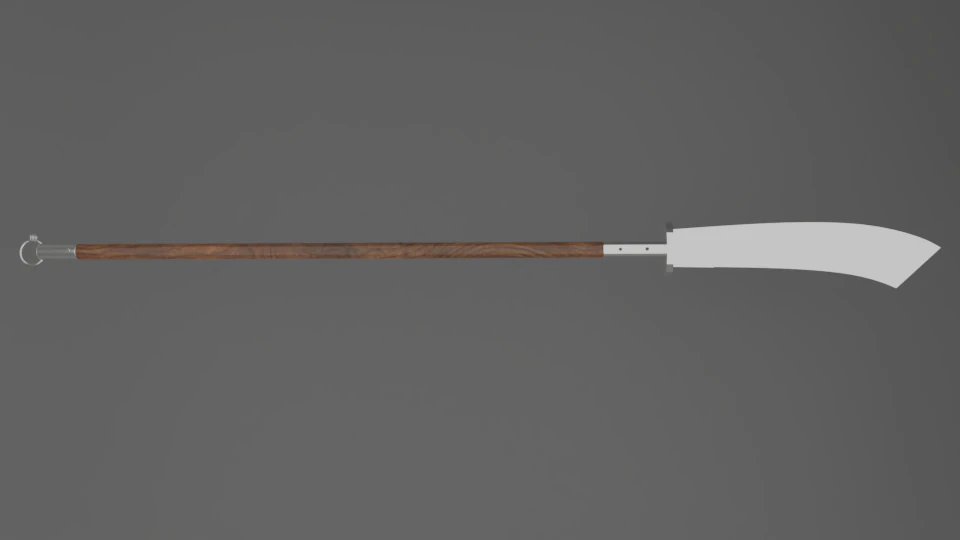 Pu dao halberd 3D Model .c4d .max .obj .3ds .fbx .stl .blend 