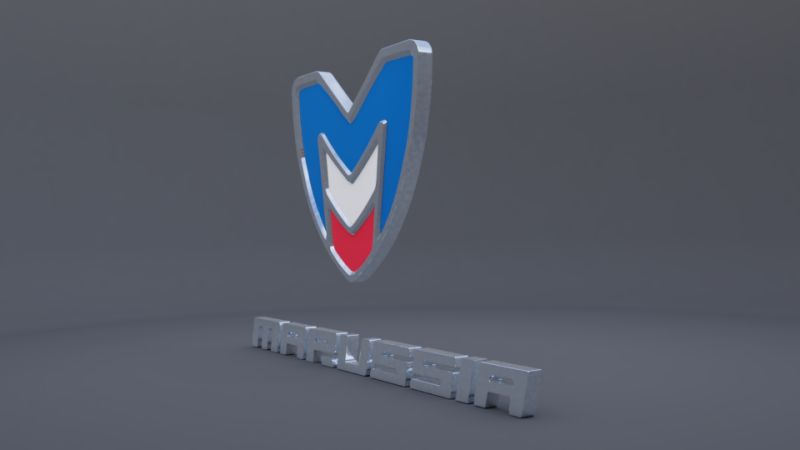 Marussia logo Modelo 3D .c4d .max .obj .3ds .fbx .stl .blend