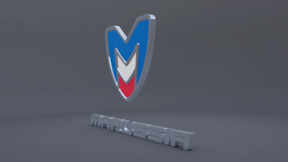 Marussia logo 3D Model .c4d .max .obj .3ds .fbx .stl .blend 