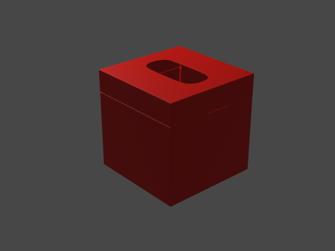 Simple tissue box 3D Model