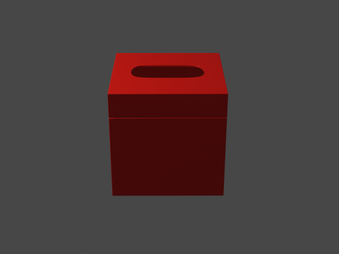 Simple tissue box 3D Model