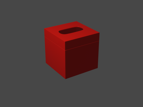 Simple tissue box 3D Model