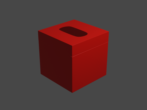 Simple tissue box 3D Model