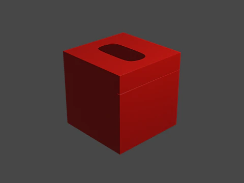 Simple tissue box 3D Model