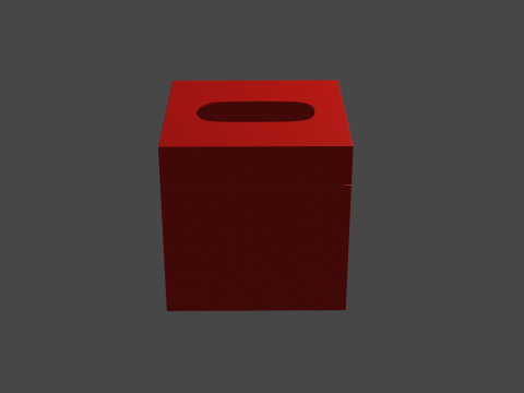 Simple tissue box 3D Model