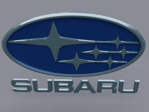 Subaru logo set Model 3D