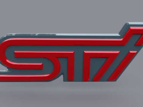 Subaru logo set Model 3D