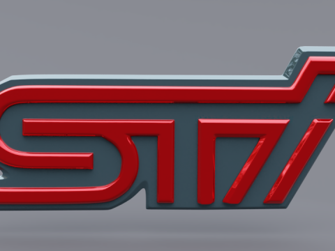 Subaru logo set Model 3D