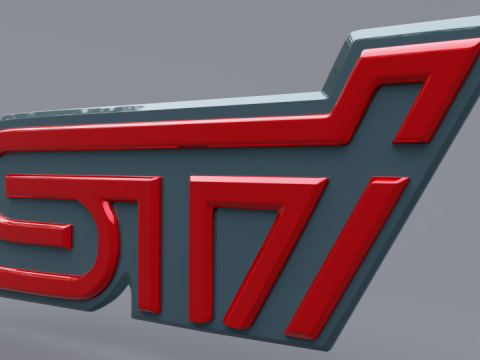 Subaru logo set Model 3D