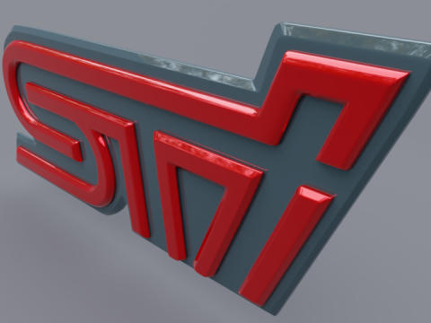 Subaru logo set Model 3D