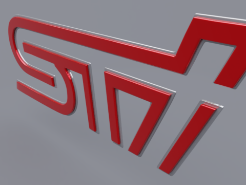 Subaru logo set Model 3D