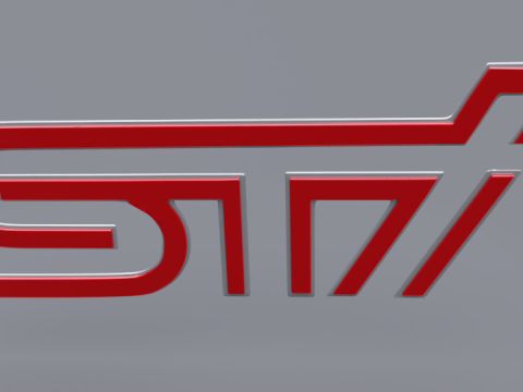 Subaru logo set Model 3D