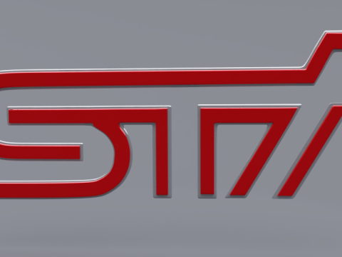 Subaru logo set Model 3D