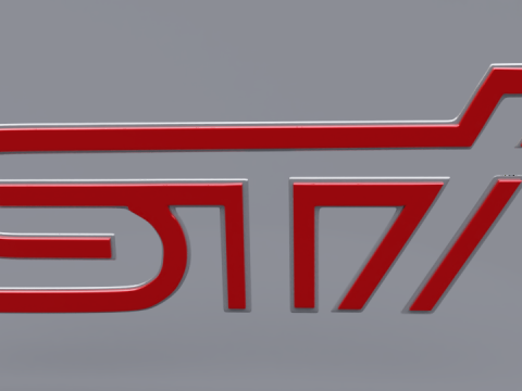 Subaru logo set Model 3D