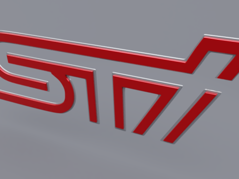 Subaru logo set Model 3D