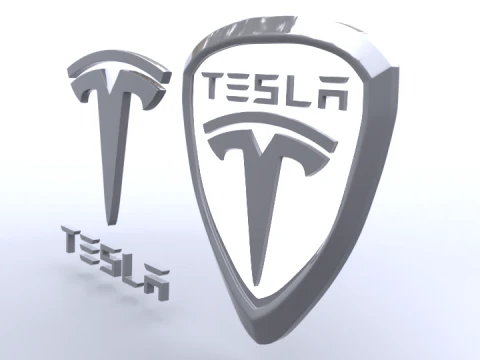 logotipo de tesla Modelo 3D