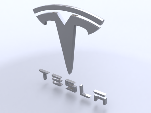 Tesla logo 3D Модель