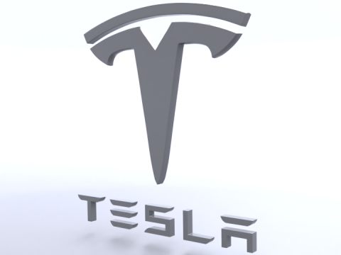 Tesla logo 3D Модель