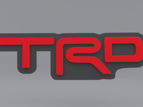 Toyota logo set Model 3D