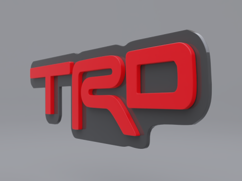 Toyota logo set Model 3D