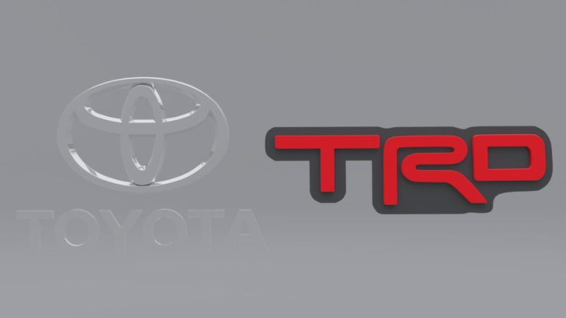 Toyota logo set Model 3D .c4d .max .obj .3ds .fbx .stl .blend