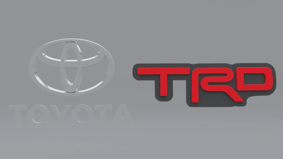 Toyota logo set 3D Model .c4d .max .obj .3ds .fbx .stl .blend
