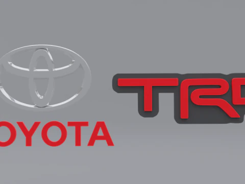 Toyota logo set 3D Model