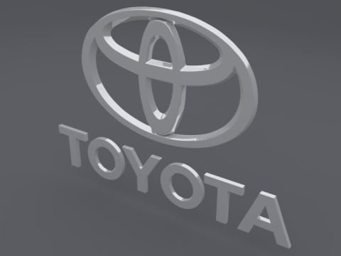 Toyota logo set Model 3D