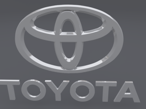 Toyota logo set Model 3D