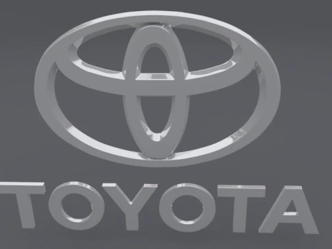 Toyota logo set 3D Model