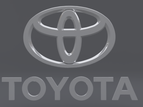 Toyota logo set Model 3D