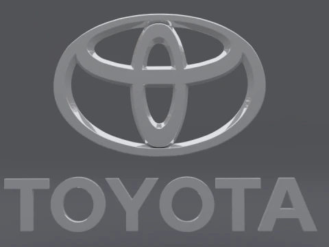 Toyota logo set 3D Model
