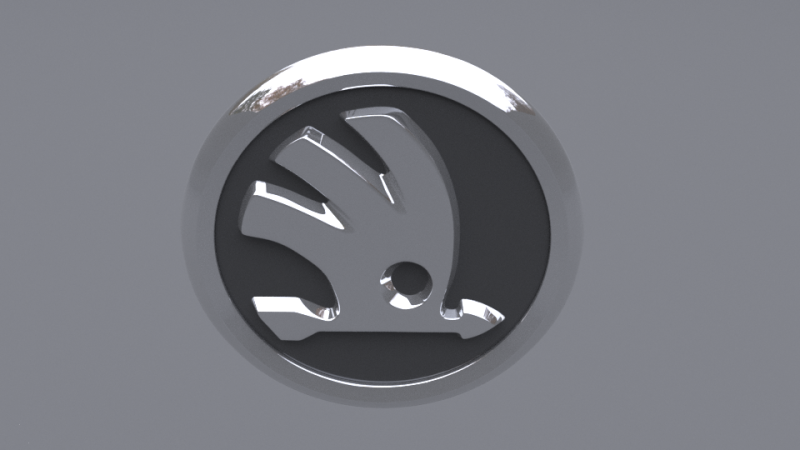 Skoda logo Modello 3D .c4d .max .obj .3ds .fbx .stl .blend 