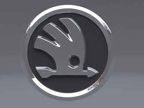 Skoda logo Modello 3D