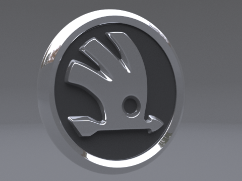 Skoda logo Modello 3D