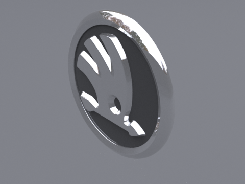 Skoda logo Modello 3D