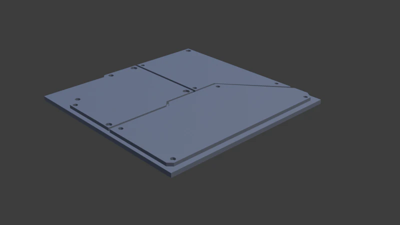 Panel de ciencia ficción g Modelo 3D .c4d .max .obj .3ds .fbx .stl .blend