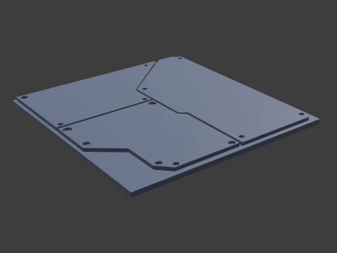 Panel de ciencia ficci&oacute;n g Modelo 3D