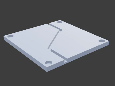 Sci fi panel q 3D Model
