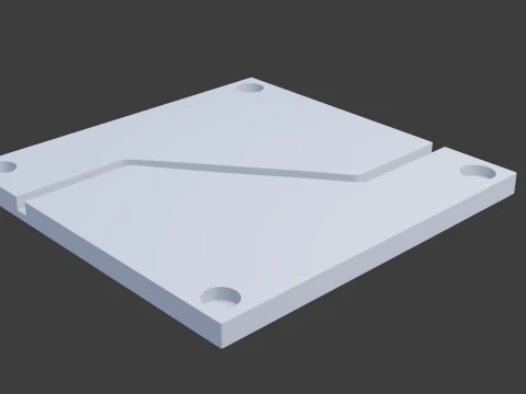 Sci fi panel q 3D Model