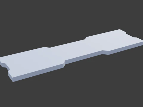 공상 과학 패널 t 3D 모델