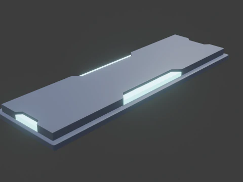 공상 과학 패널 v 3D 모델