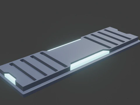 Sci fi panel w 3D Model