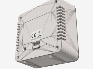 ACCEDE 거울 표면 디지털 시계 3D 모델
